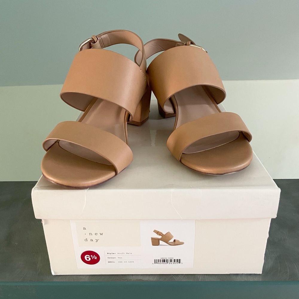 A New Day Two Strap Heeled Sandals